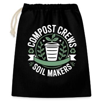 Équipes de compostage, fabricants de sol, jardiniers, - Sac cadeau 40 x 50 cm - noir - Devant
