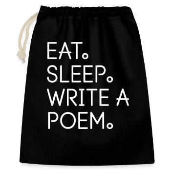 Eat Sleep Write a Poem - Gift Bag 40 x 50 cm - black - Front