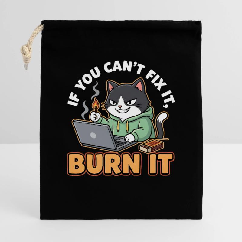Burn It – Funny Saying for Programmers Gift Bag 40 x 50 cm