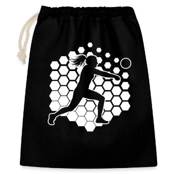 Les joueurs de baseball et le poing s’accordent ensemble - Sac cadeau 40 x 50 cm - noir - Devant