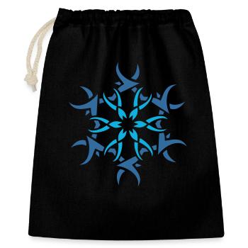 Logo flocon de neige - Sac cadeau 40 x 50 cm - noir - Devant