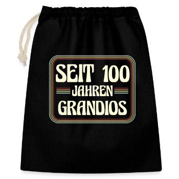 100 Years Old Birthday 100th Birthday - Gift Bag 40 x 50 cm - black - Front