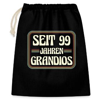 99 years old Birthday 99th birthday - Gift Bag 40 x 50 cm - black - Front