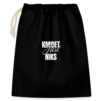 Kmoet just nothing, Dialecte anversois Chemises - Sac cadeau 40 x 50 cm - noir - Devant