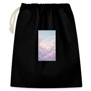 Background clouds Pink - Gift Bag 40 x 50 cm - black - Front