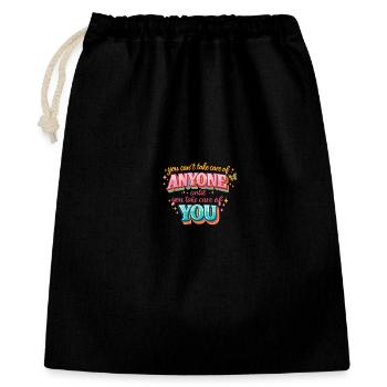 Treat Yourself First: Retro Self-Care - Gift Bag 40 x 50 cm - black - Front