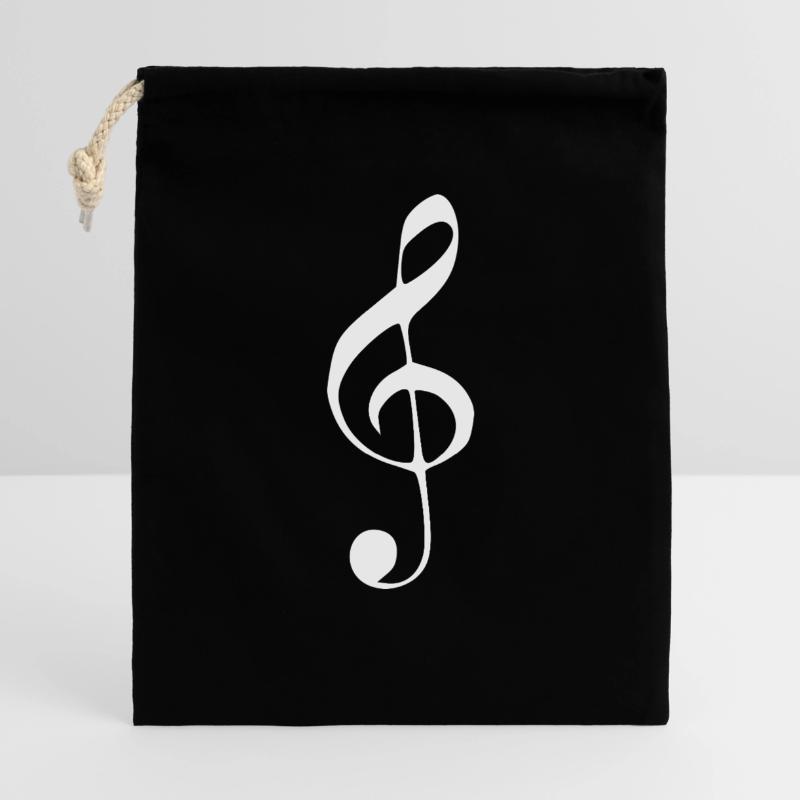 Note de clé de musique note note blanche Sac cadeau 40 x 50 cm