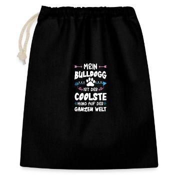 Bulldog Dog Saying - Gift Bag 40 x 50 cm - black - Front