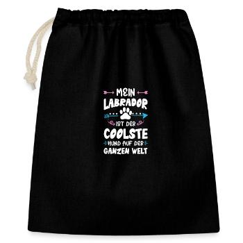 Dicton du chien Labrador - Sac cadeau 40 x 50 cm - noir - Devant