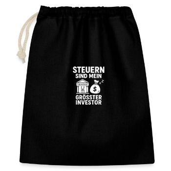 Steuern als größter Investor - Geschenkbeutel aus Baumwolle (40 x 50 cm) - Schwarz - Vorne