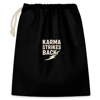 Karma Strikes Back Vintage Bolt - Geschenkbeutel aus Baumwolle (40 x 50 cm) - Schwarz - Vorne