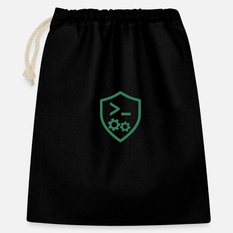 Code Shield with Gears - Gift Bag 40 x 50 cm - black