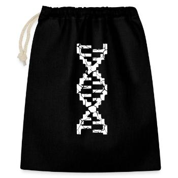 DNA Strand Broken Cracks - Gift Bag 40 x 50 cm - black - Front