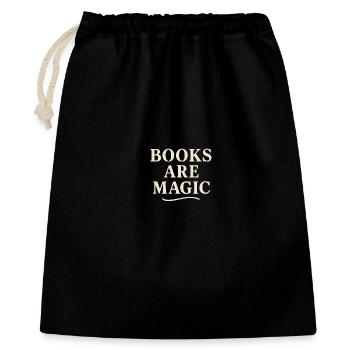 Books are magic - Gift Bag 40 x 50 cm - black - Front