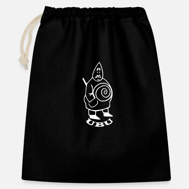 Father Ubu Figur Jarry - Geschenkbeutel aus Baumwolle (40 x 50 cm) - Schwarz