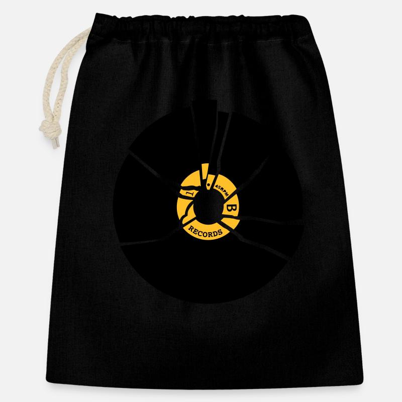 record vinyl - Sac cadeau 40 x 50 cm - noir
