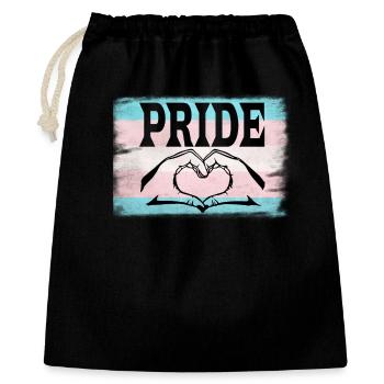 Transgender Pride - Geschenkbeutel aus Baumwolle (40 x 50 cm) - Schwarz - Vorne