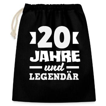 Funny 20th Birthday Gift - Gift Bag 40 x 50 cm - black - Front