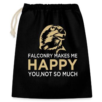 Fauconnerie Fauconnier Fauconnier Fauconnier Fauconnier Oiseau de proie - Sac cadeau 40 x 50 cm - noir - Devant