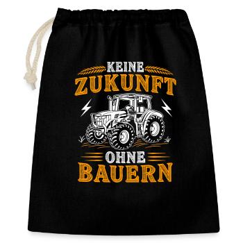 No future without farmers agriculture tractor - Gift Bag 40 x 50 cm - black - Front
