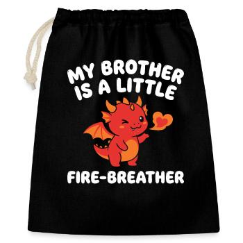 Sister Dragon Cute Sibling - Gift Bag 40 x 50 cm - black - Front