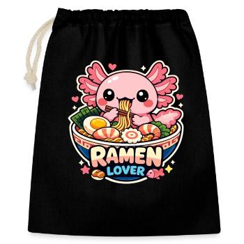 Axolotl Kawaii Ramen Food Cute Gift - Gift Bag 40 x 50 cm - black - Front