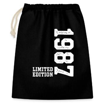 39e anniversaire 1987 Édition limitée Homme Femme - Sac cadeau 40 x 50 cm - noir - Devant