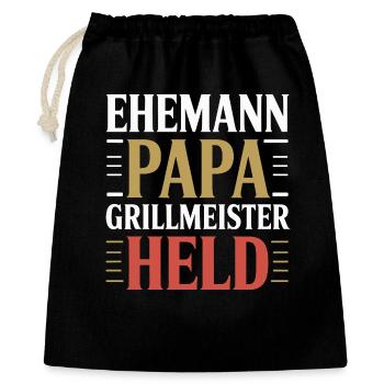 BBQ Dad Father Grill Master Hero Humor - Gift Bag 40 x 50 cm - black - Front
