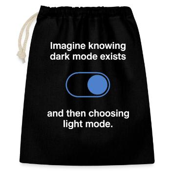 Le mode sombre existe Programmeur IT Nerd Coder Office - Sac cadeau 40 x 50 cm - noir - Devant