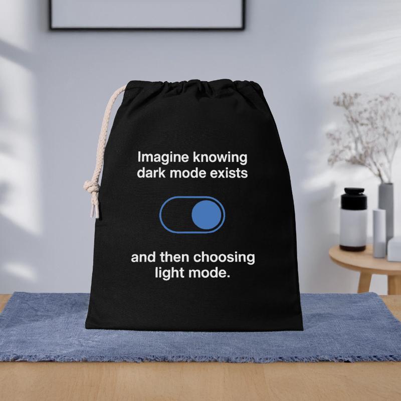 Le mode sombre existe Programmeur IT Nerd Coder Office Sac cadeau 40 x 50 cm