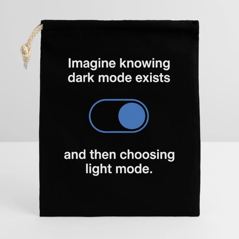 Le mode sombre existe Programmeur IT Nerd Coder Office Sac cadeau 40 x 50 cm