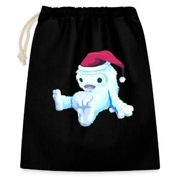 Poupée de Noël - Sac cadeau 40 x 50 cm - noir - Devant