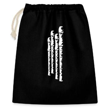Flûtes - Sac cadeau 40 x 50 cm - noir - Devant