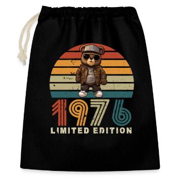 1976 édition limitée anniversaire année Vintage - Sac cadeau 40 x 50 cm - noir - Devant