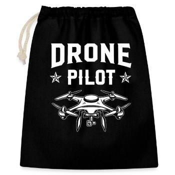 Pilote de drone - Sac cadeau 40 x 50 cm - noir - Devant