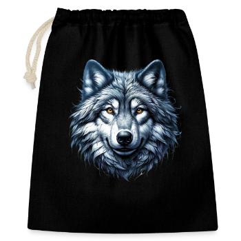 Loup - Sac cadeau 40 x 50 cm - noir - Devant