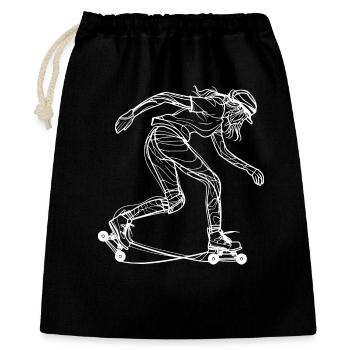 Roller Skate Girl - Gift Bag 40 x 50 cm - black - Front