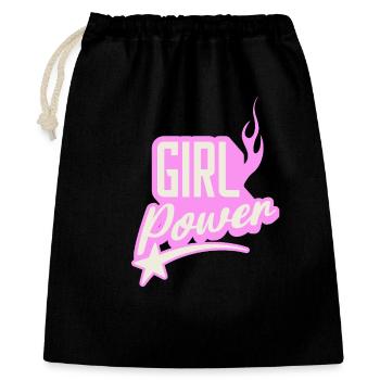 Girl Power sugar pink Flaming Graphic Design - Gift Bag 40 x 50 cm - black - Front