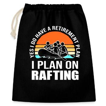 Paddelboot Kajakfahren Kajak Rafting - Geschenkbeutel aus Baumwolle (40 x 50 cm) - Schwarz - Vorne