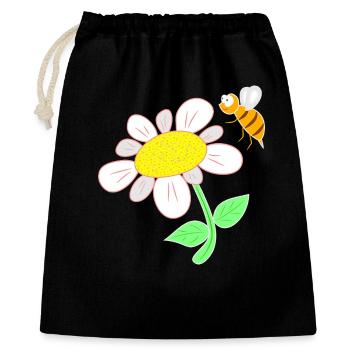 Bee that flies to flower - Gift Bag 40 x 50 cm - black - Front