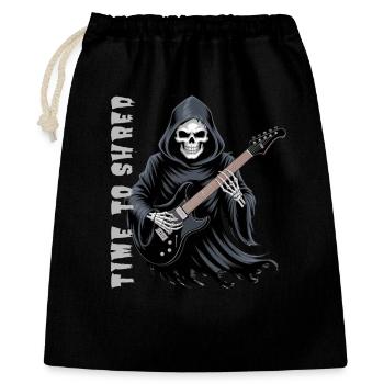 Grim Reaper Rockt Die Gitarre - Geschenkbeutel aus Baumwolle (40 x 50 cm) - Schwarz - Vorne