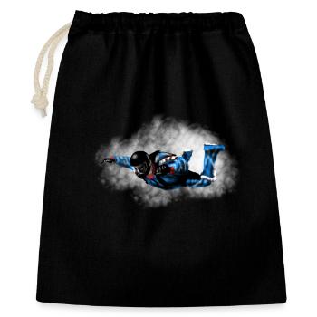 Skydiver - Geschenkbeutel aus Baumwolle (40 x 50 cm) - Schwarz - Vorne