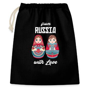 Russia Matryoshka USSR Russia Doll Gift - Gift Bag 40 x 50 cm - black - Front