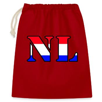 NL, Pays-Bas ... / + - Sac cadeau 40 x 50 cm - rouge - Devant
