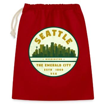 Seattle Emerald City Skyline - Gift Bag 40 x 50 cm - red - Front