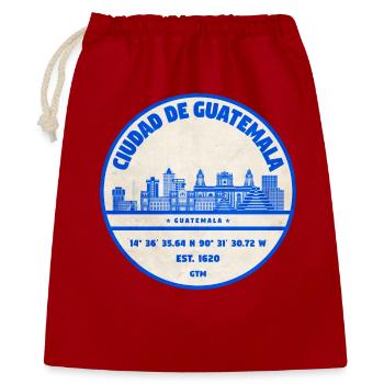 Guatemala Stadt Skyline Stempel - Geschenkbeutel aus Baumwolle (40 x 50 cm) - Rot - Vorne