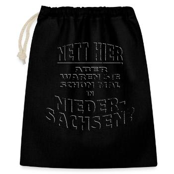 Nett Hier NIEDERSACHSEN Rundbogen embossed - Geschenkbeutel aus Baumwolle (40 x 50 cm) - Schwarz - Vorne