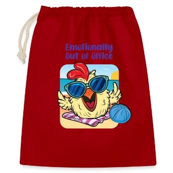 Chicken on the Beach – Mentally Checked Out - Gift Bag 40 x 50 cm - red - Front