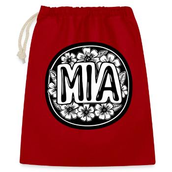 Mia Chemise Design avec des fleurs - Sac cadeau 40 x 50 cm - rouge - Devant