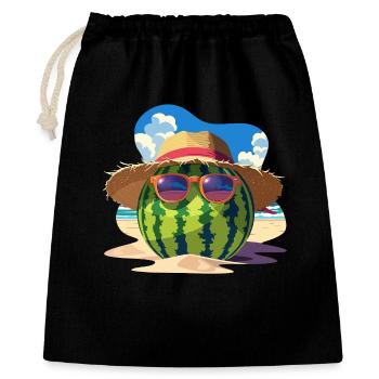 Watermelon Summer Cool Sweetness on the Beach - Gift Bag 40 x 50 cm - black - Front